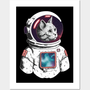 Cat Astronaut Posters and Art